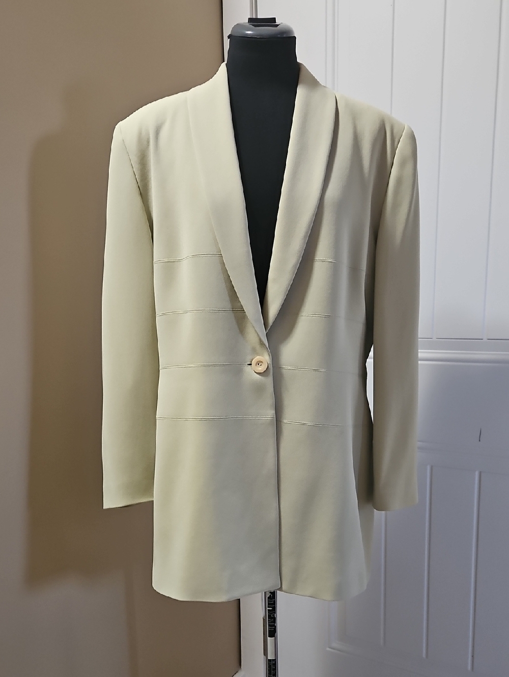 Jax Vintage Green Single Breasted Long Line Blazer 12